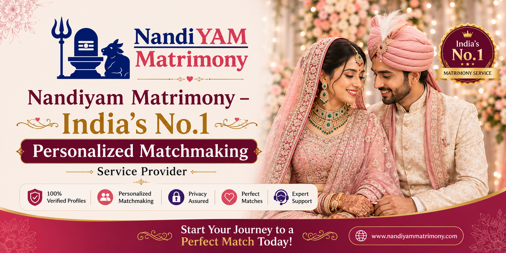 Nandiyam Matrimony — India's No. 1 Personalized Matchmaking Service for Every Community