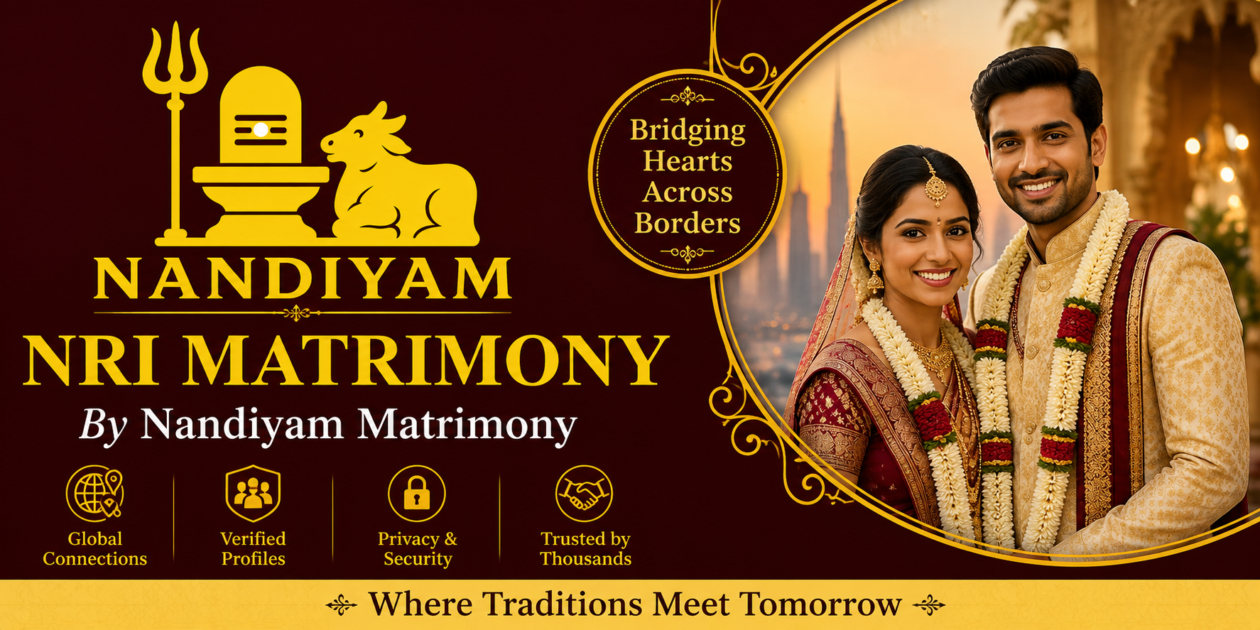 NRI Find Life Partner Matrimony by Nandiyam — Your Trusted Bridge Across Borders