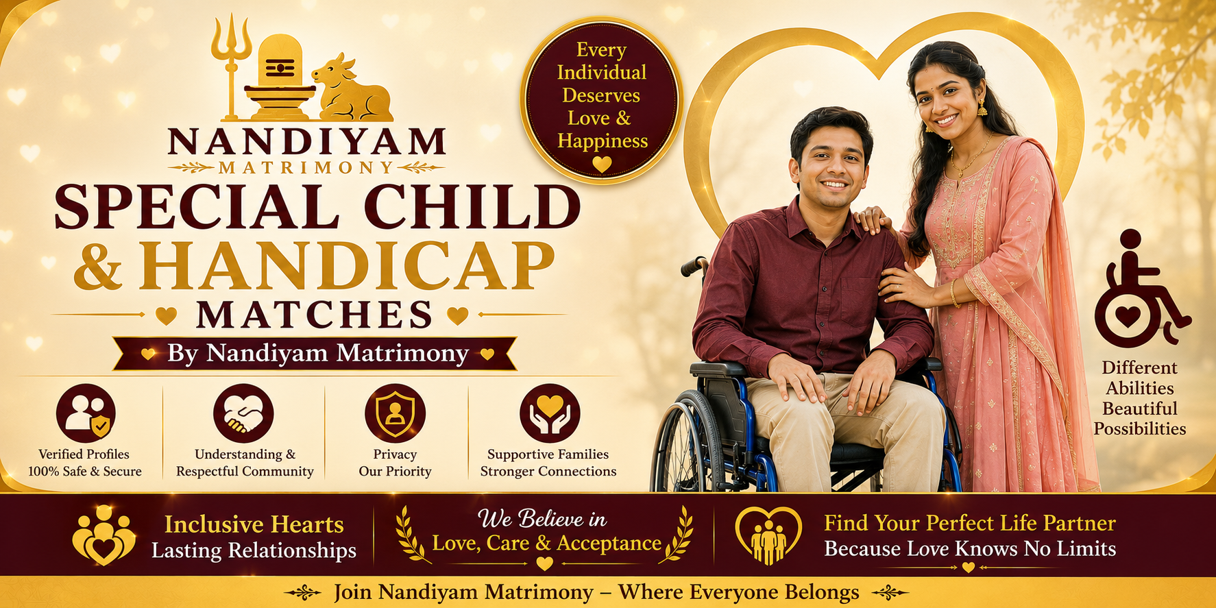 SPECIAL NEEDS & DIFFERENTLY ABLED MATRIMONY